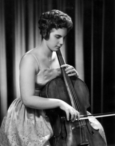 Young Gilda with her cello